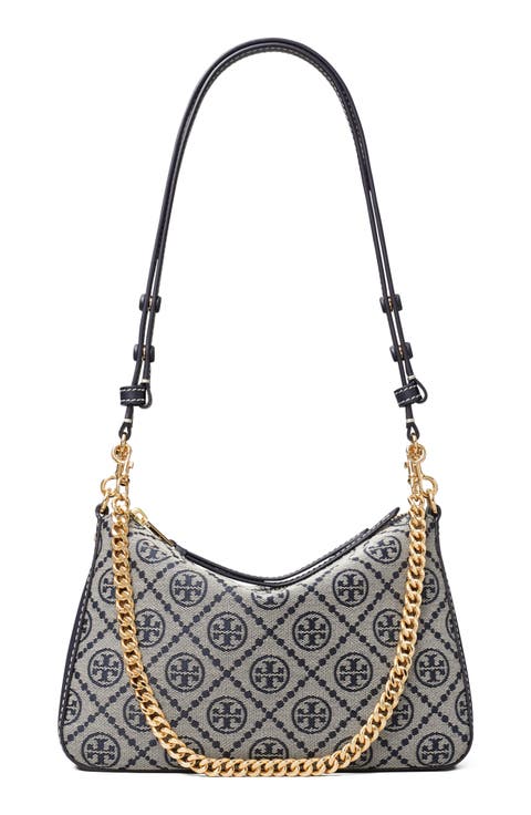 Small Perry T Monogram Jacquard Shoulder Bag