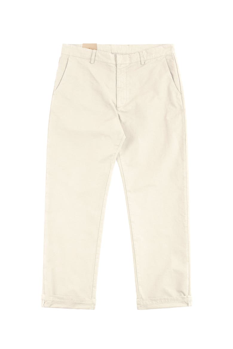Mainet Cotton Chino Trousers, Main, color, Ecru
