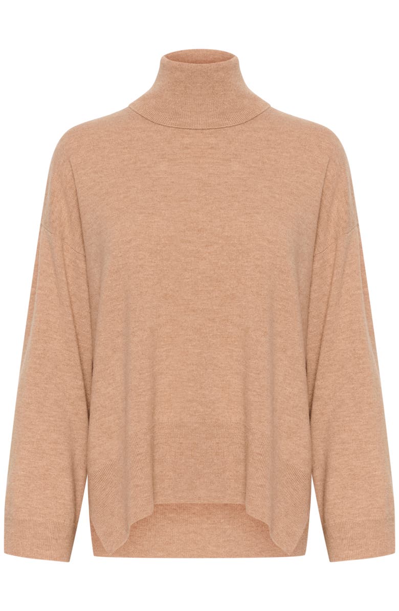 Soaked in Luxury Molina Loose Fit Rollneck Pullover, Alternate, color, Burro Melange