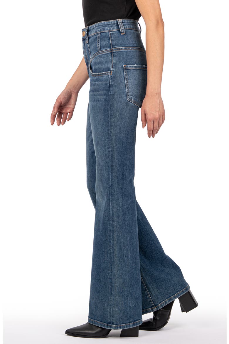 Ana V-Yoke High Waist Flare Jeans, Alternate, color, DELUXE