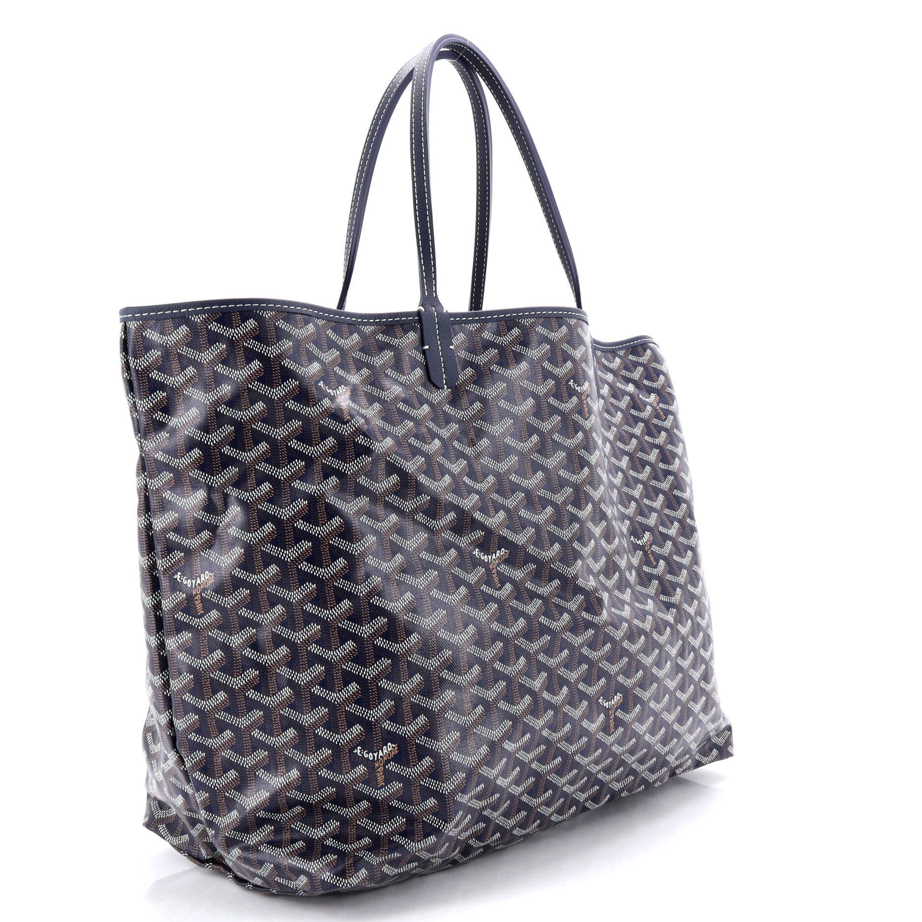 Pre-Owned Goyard Saint Louis Tote Coated Canvas GM, Alternate, color, Blue