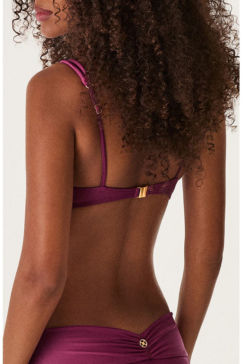 Meera Nissi Underwire Swim Top, Alternate, color, PURPLE
