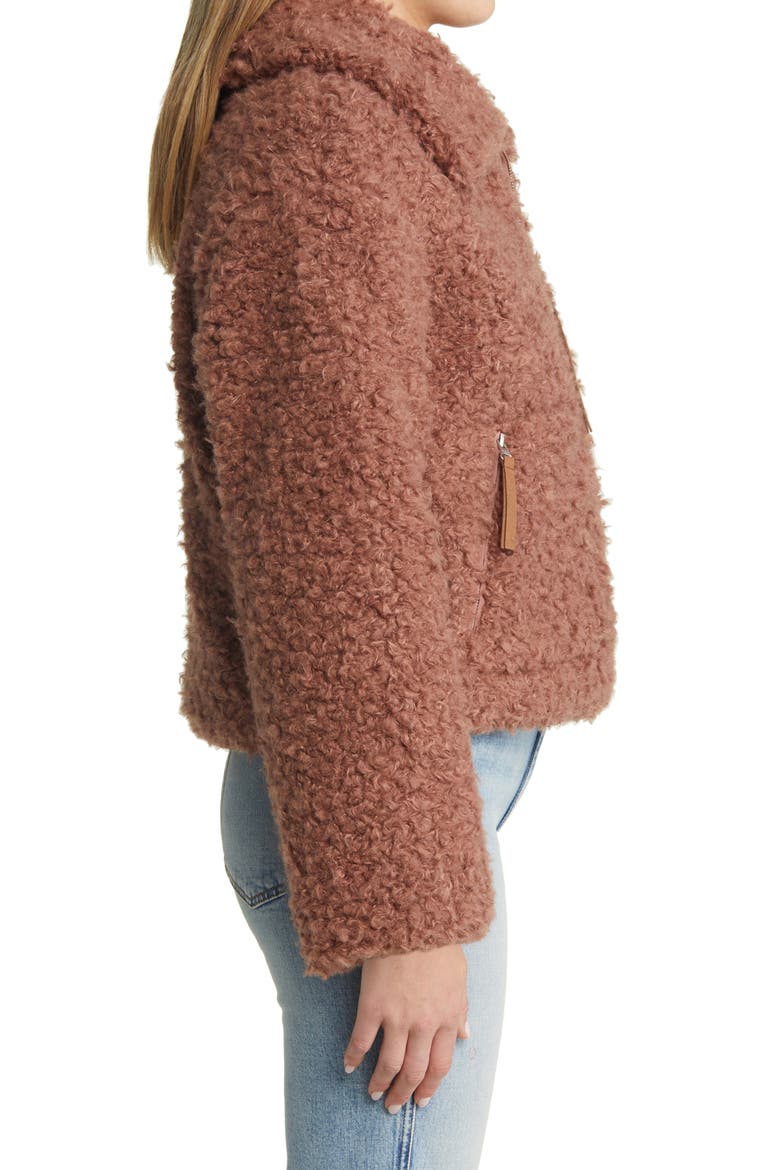 Maeve Women's High Pile Fleece Jacket, Alternate, color, DARK CHESTNUT