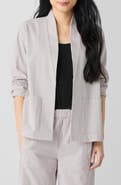 Eileen Fisher Crinkled Stretch Organic Cotton Jacket