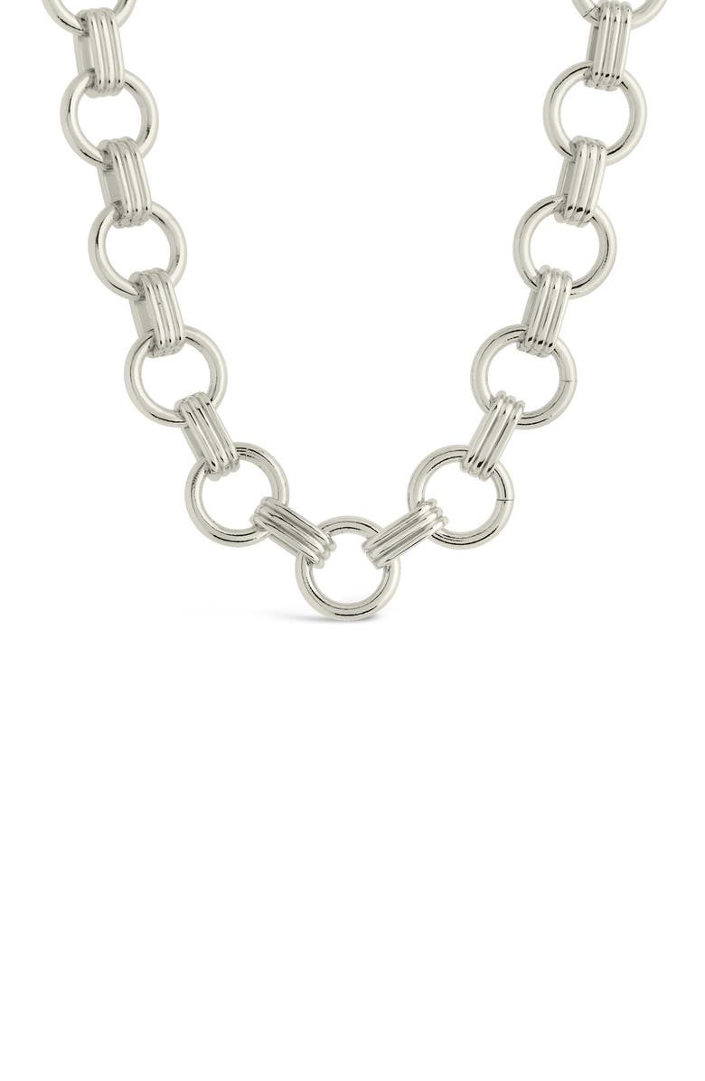 Sterling Forever Rhys Chunky Chain Necklace, Alternate, color, Silver