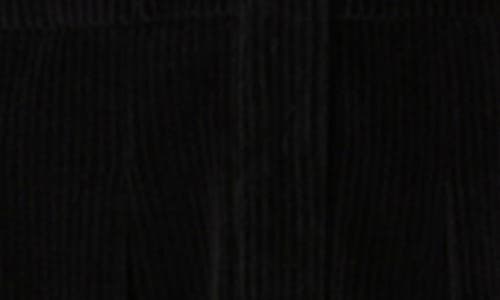 Mm By Max Mara Paese Long Sleeve Cotton Blend Velvet Shirtdress In Black