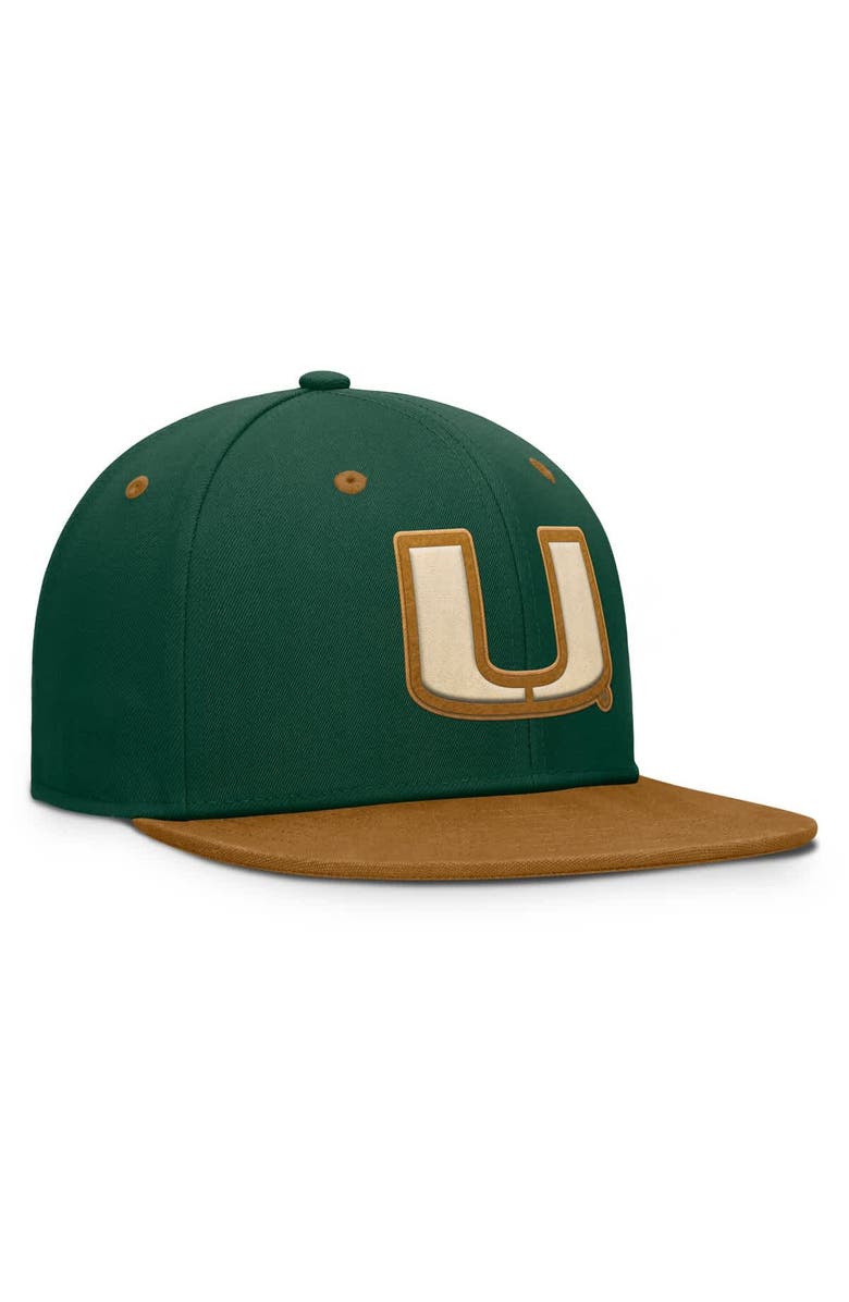 FANATICS Men's Fanatics Green/Brown Miami Hurricanes NoBo Fitted Hat, Alternate, color, Green