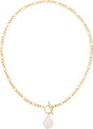 Petit Moments Jade Freshwater Pearl Toggle Necklace