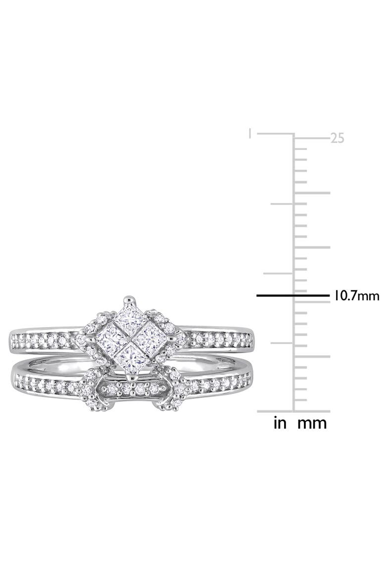 1/2 CTW Diamond Bridal Ring Set, Alternate, color, Sterling Silver