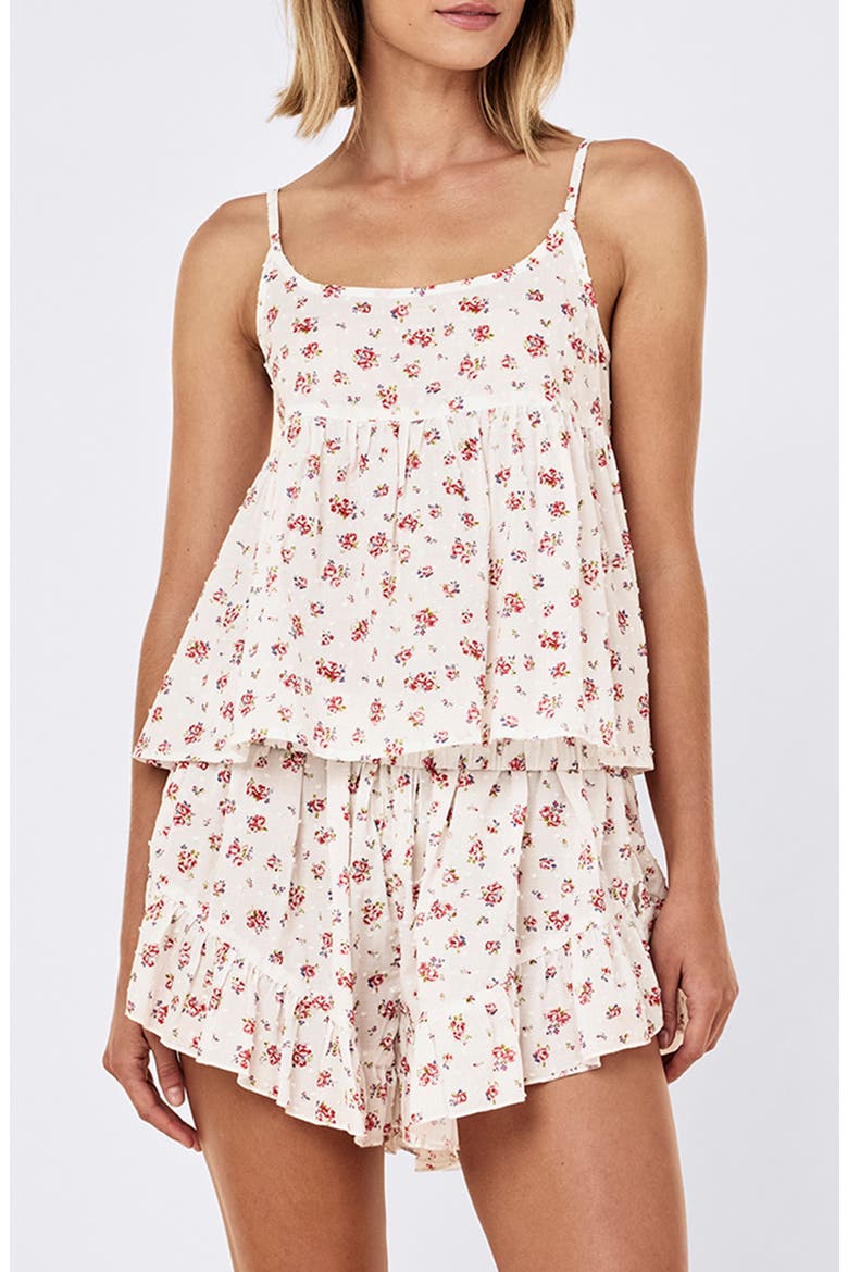Swiss Dot Cotton Short Pajamas, Main, color, POSY FLORAL