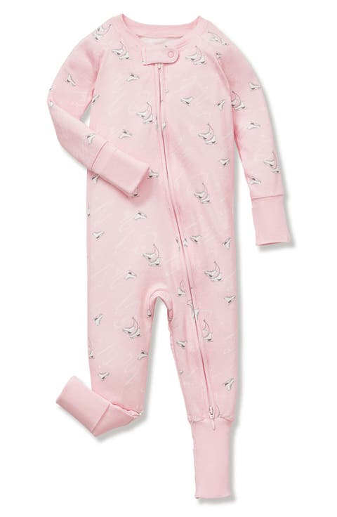 Winter Stripes Stretch Pima Cotton Blend Convertible One-Piece Pajamas (Baby)