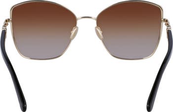 FERRAGAMO Gancini Tea Cup 60mm Gradient Butterfly Sunglasses