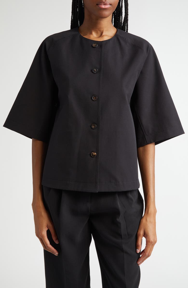 Lafayette 148 New York Stretch Twill Shirt Jacket, Main, color,