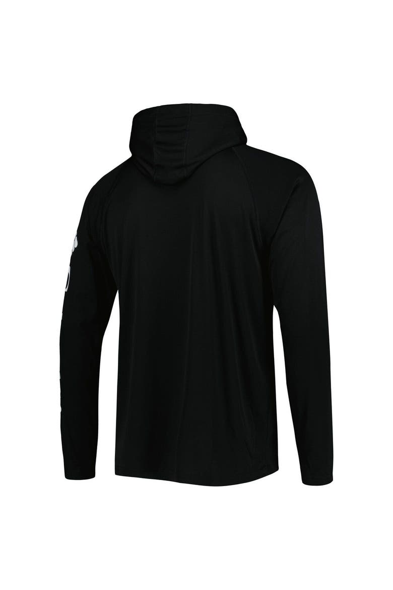 Men's Columbia Black Atlanta United FC Terminal Tackle Omni-Shade Raglan Pullover Hoodie, Alternate, color, Black