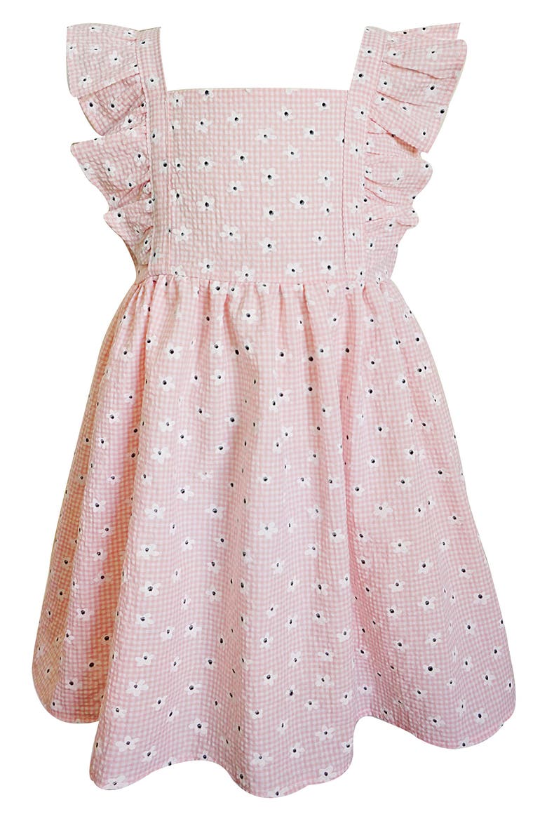 Daisy Cotton Pinafore Dress, Main, color, PINK