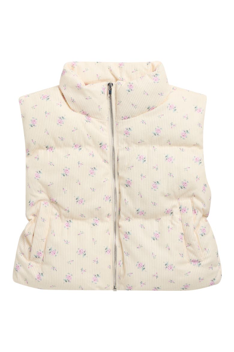 Kids' Puffy Zip-Up Vest, Main, color, IVORY