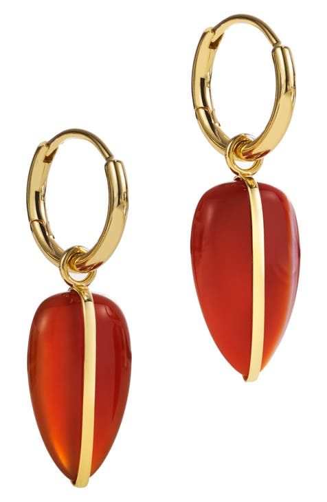 Vintage Shashi Karma Carnelian hot Earrings