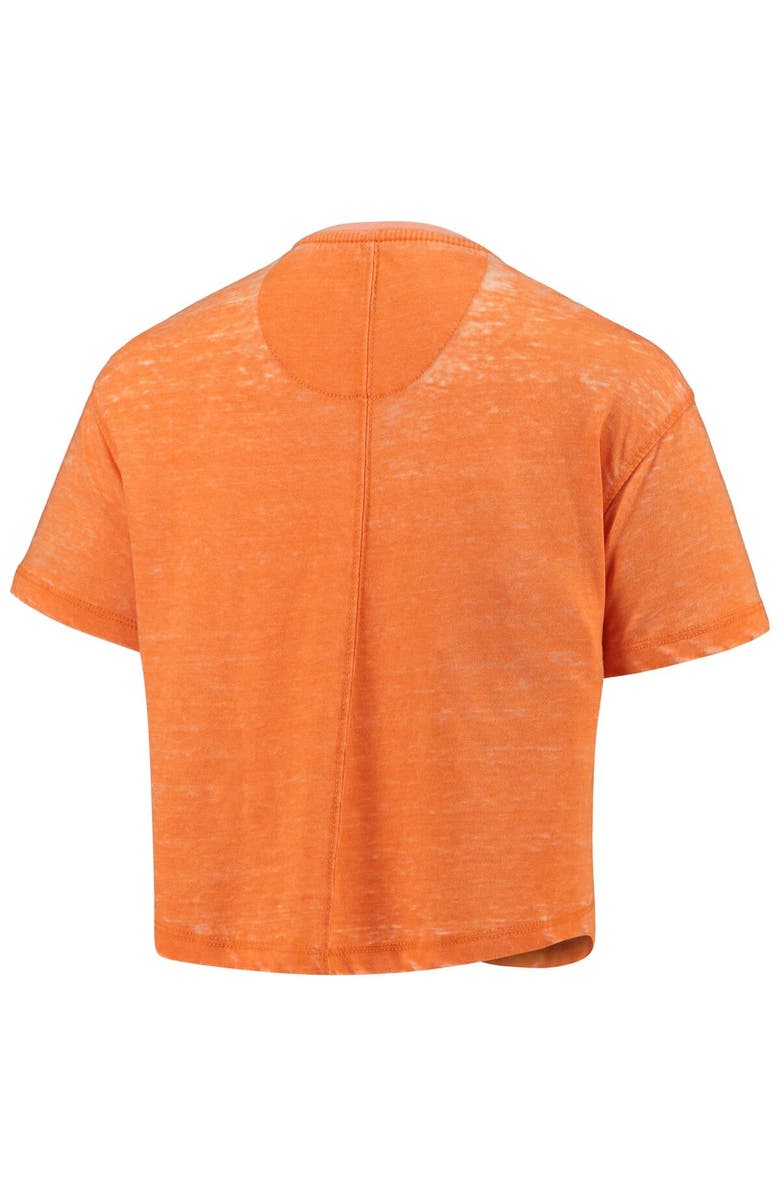 PRESSBOX Women's Pressbox Tennessee Orange Tennessee Volunteers Edith Vintage Burnout Crop T-Shirt, Alternate, color,