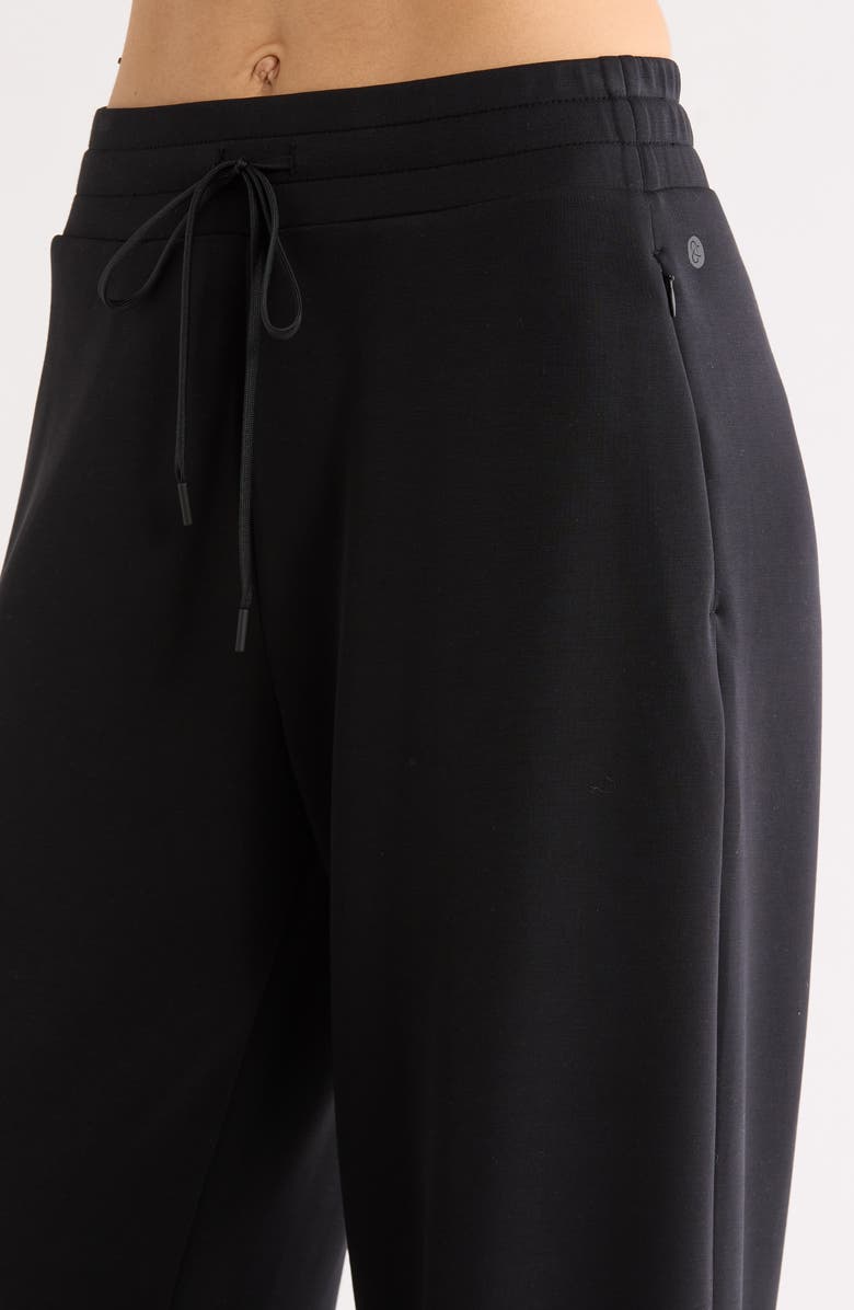 Zella Ultrasoft Wide Leg Pants, Alternate, color, Black