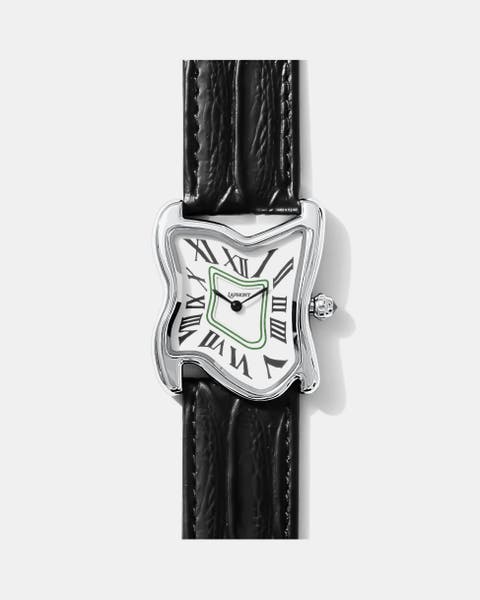 Large Square Melting Silver Watch