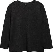 Eileen Fisher Metallic Shimmer Wool Blend Sweater