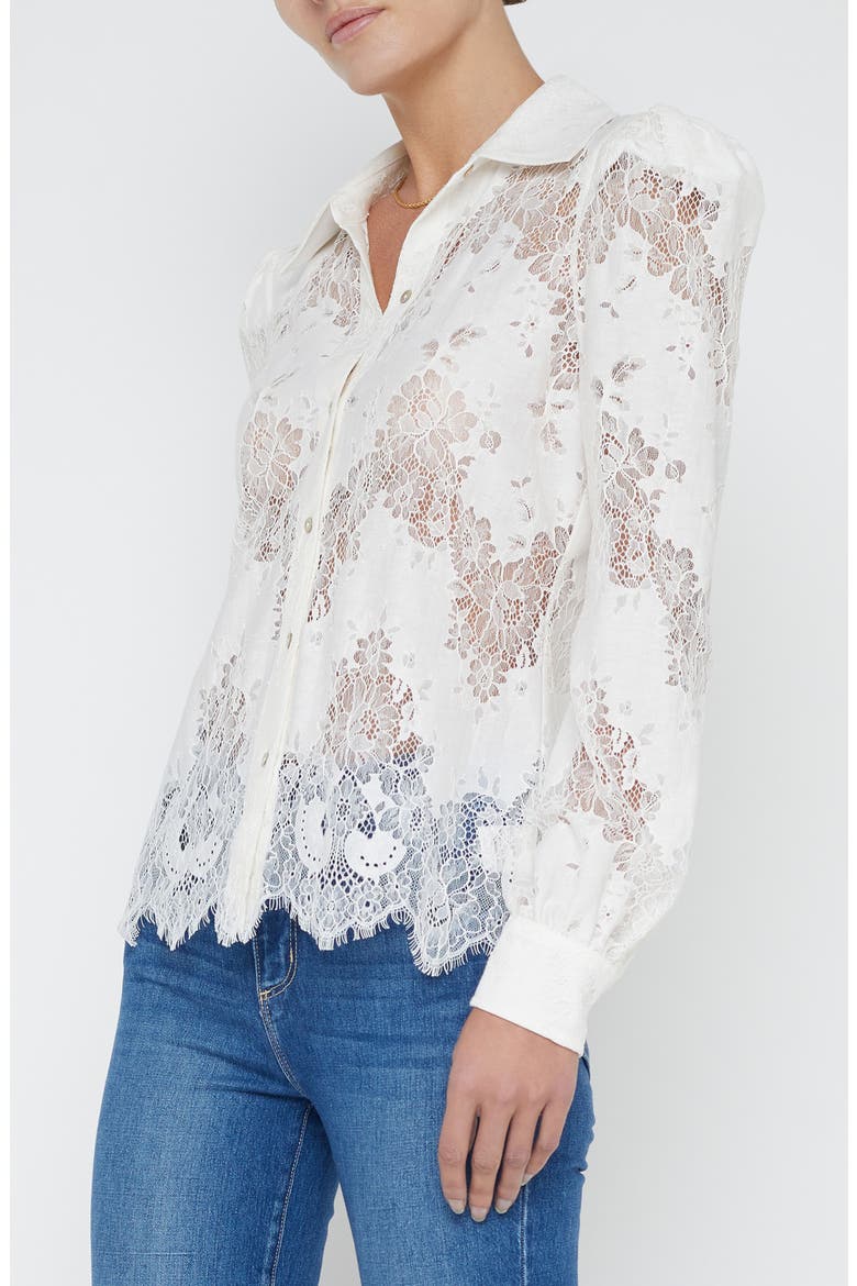 Jenica Lace Blouse, Alternate, color, IVORY