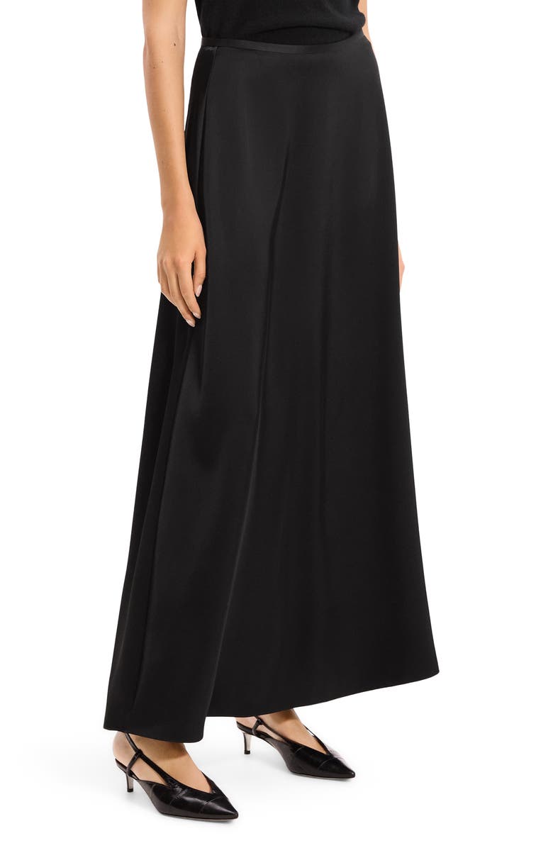Theory Bias Cut Maxi Skirt, Alternate, color, Black
