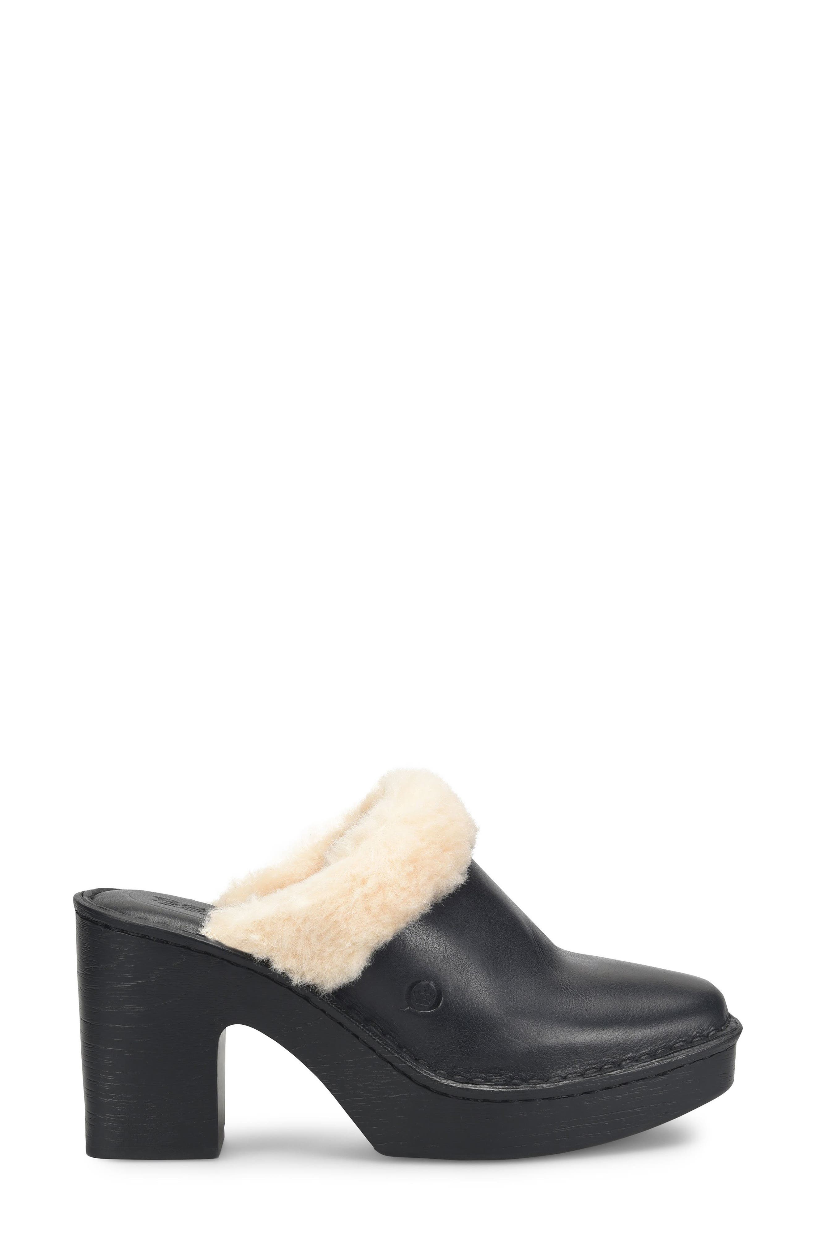 Børn Hope Genuine Shearling Trim Clog, Alternate, color, 