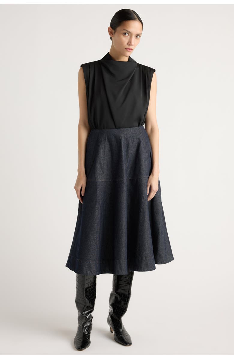 Modern Citizen Allegra Gathered-Neck Sleeveless Blouse, Alternate, color, Black