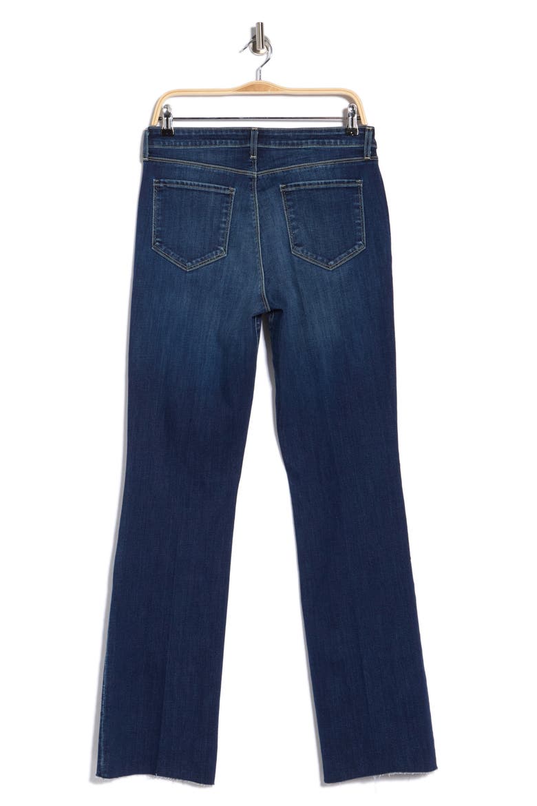 Ruth High Waist Raw Hem Straight Leg Jeans, Alternate, color, COLUMBIA