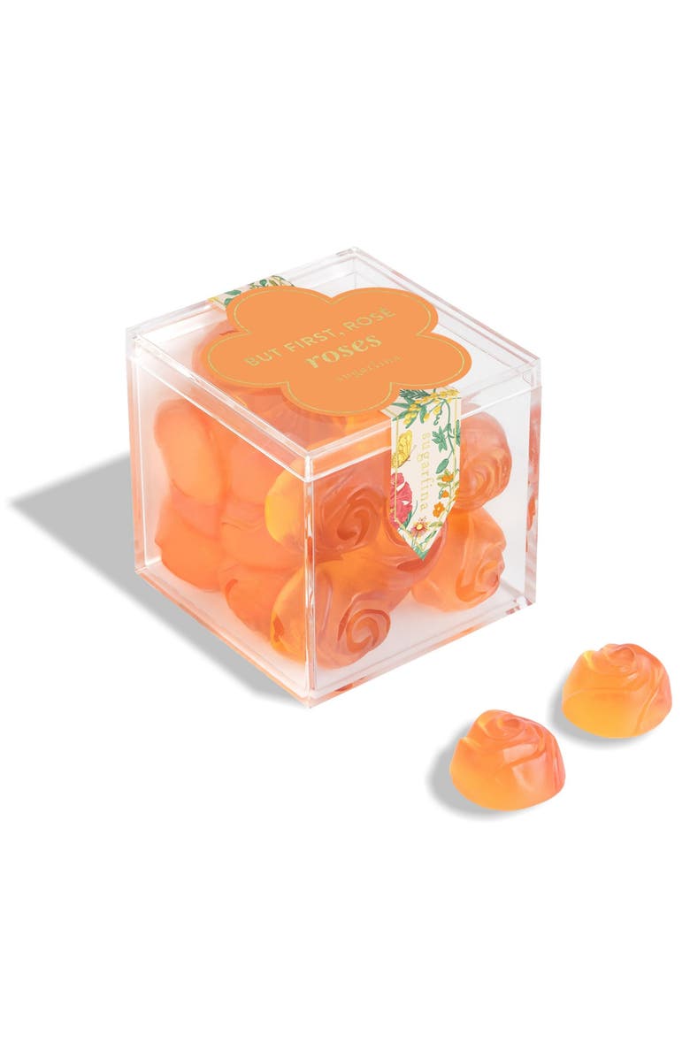 sugarfina But First, Rosè Set of 4 Gummy Rose Candy Cubes, Alternate, color, 