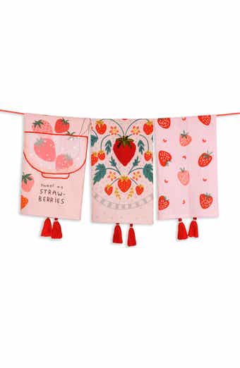 Strawberry Fields Forever Set of 3 Kitchen Towels