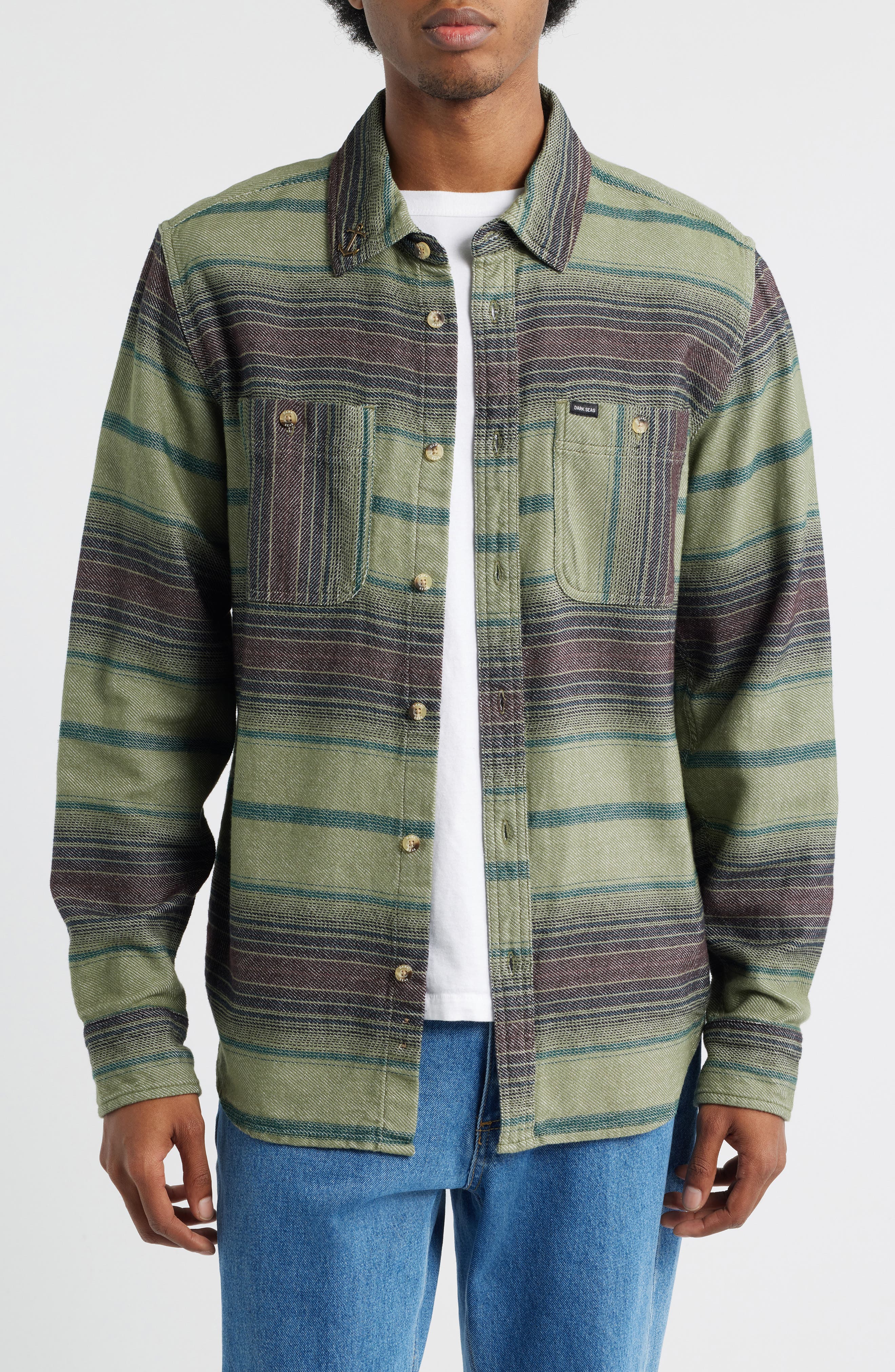 Summit Multi Stripe Flannel Button-Up Shirt - image 3
