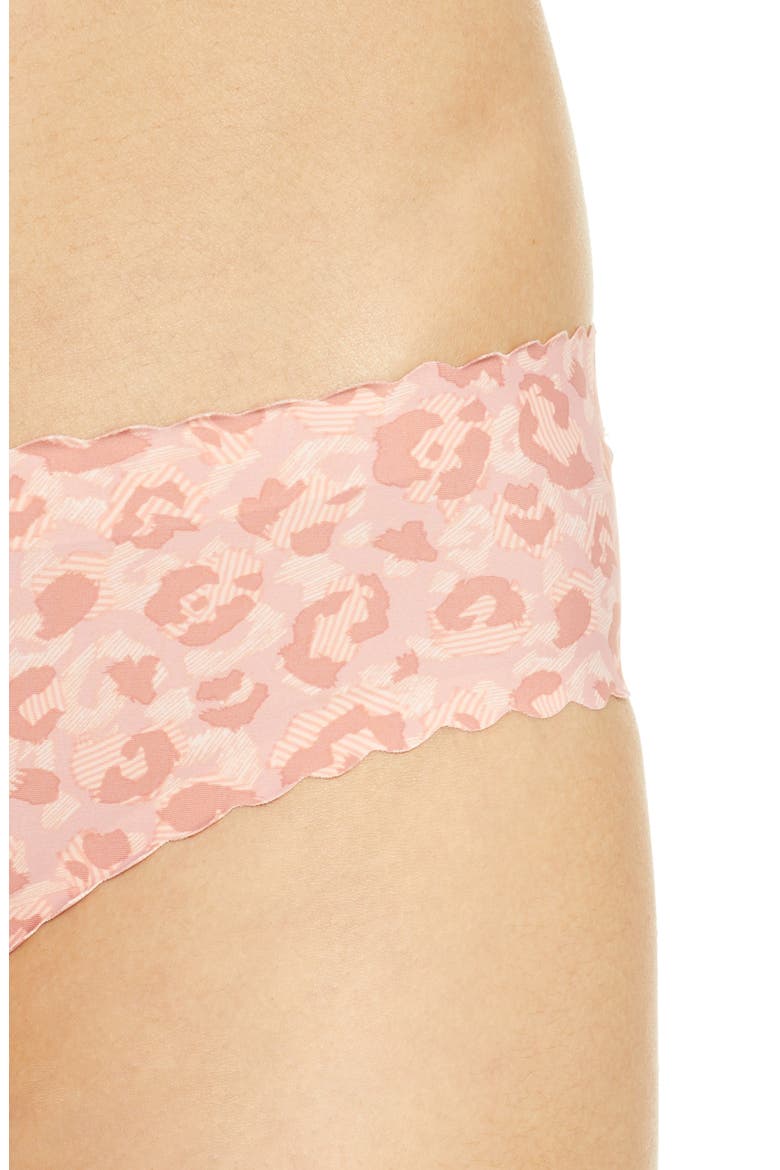 Essential Scallop Cheeky Bikini, Alternate, color, LEOPARD