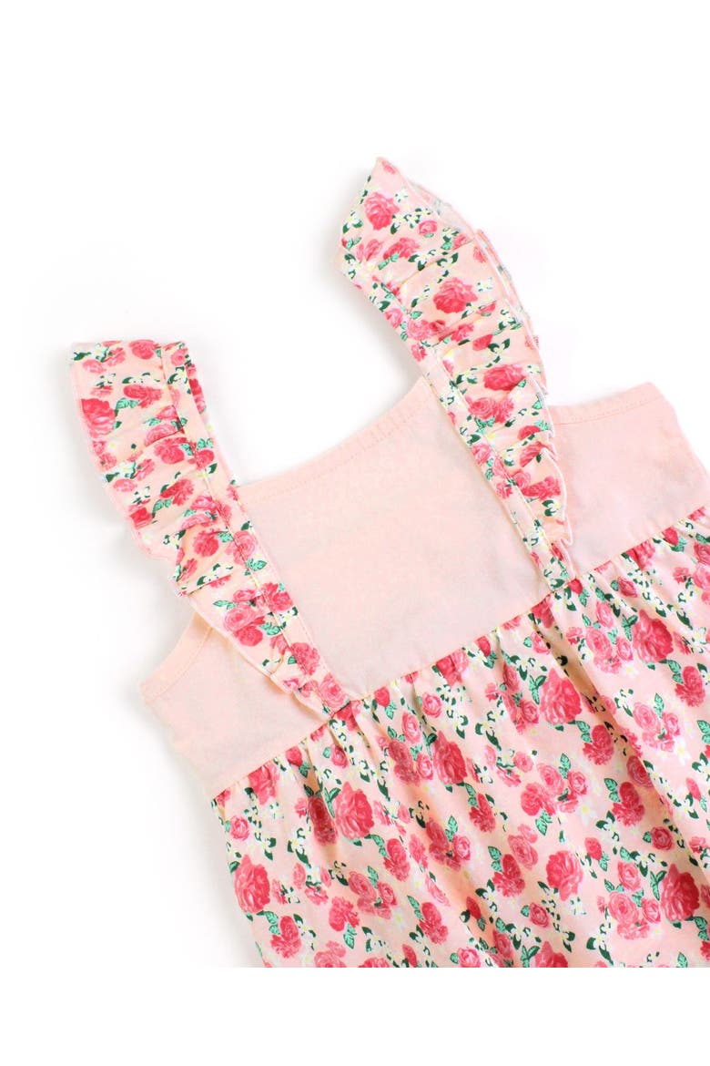 Toddler Ruffle Strap Mixed Print Dress, Alternate, color, English Roses