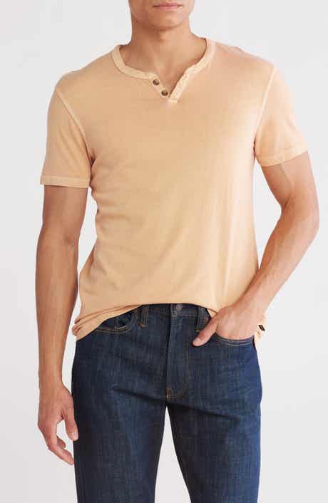 Lucky Brand Burnout Notch Neck T-Shirt
