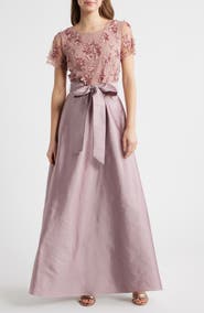 Pisarro Nights 3D Floral Bodice Beaded Gown