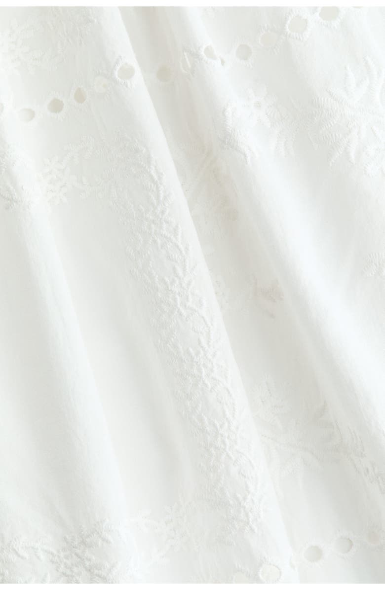 H&M Broderie Anglaise Dress, Alternate, color, White