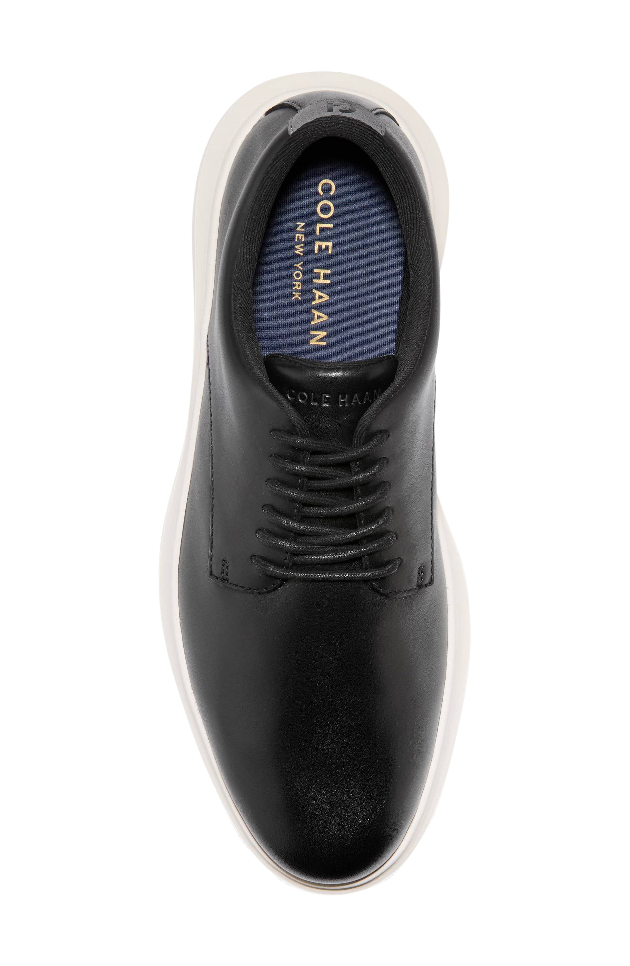 Grand Aerion Leather Plain Toe Derby, Alternate, color, BLACK / IVORY