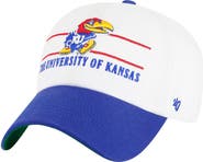 '47 Men's '47 White Kansas Jayhawks Gridiron Clean Up Adjustable Hat