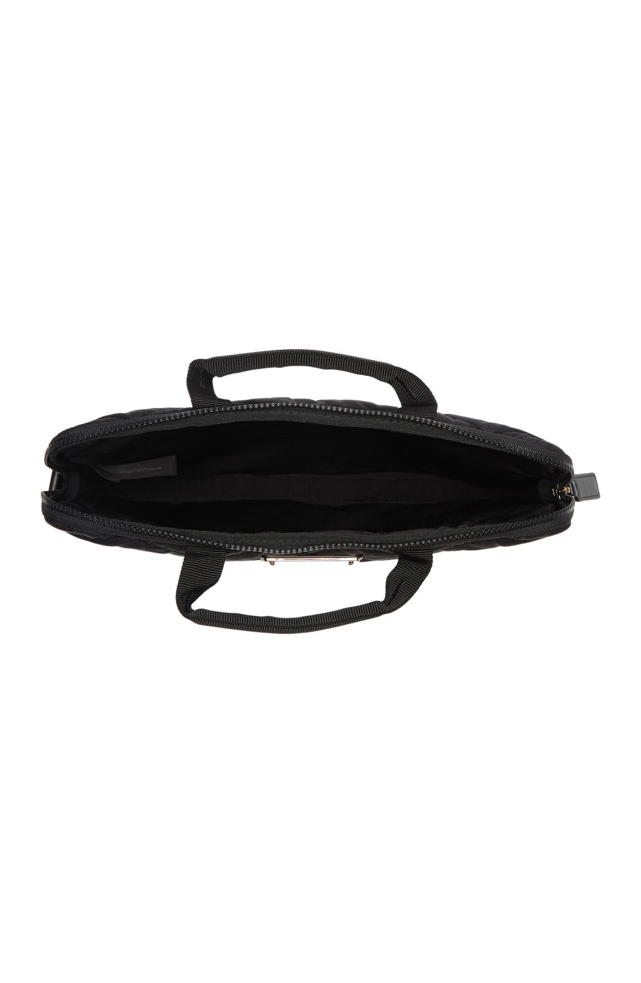 Marc Jacobs Quilted Nylon Laptop Bag, Alternate, color, Black