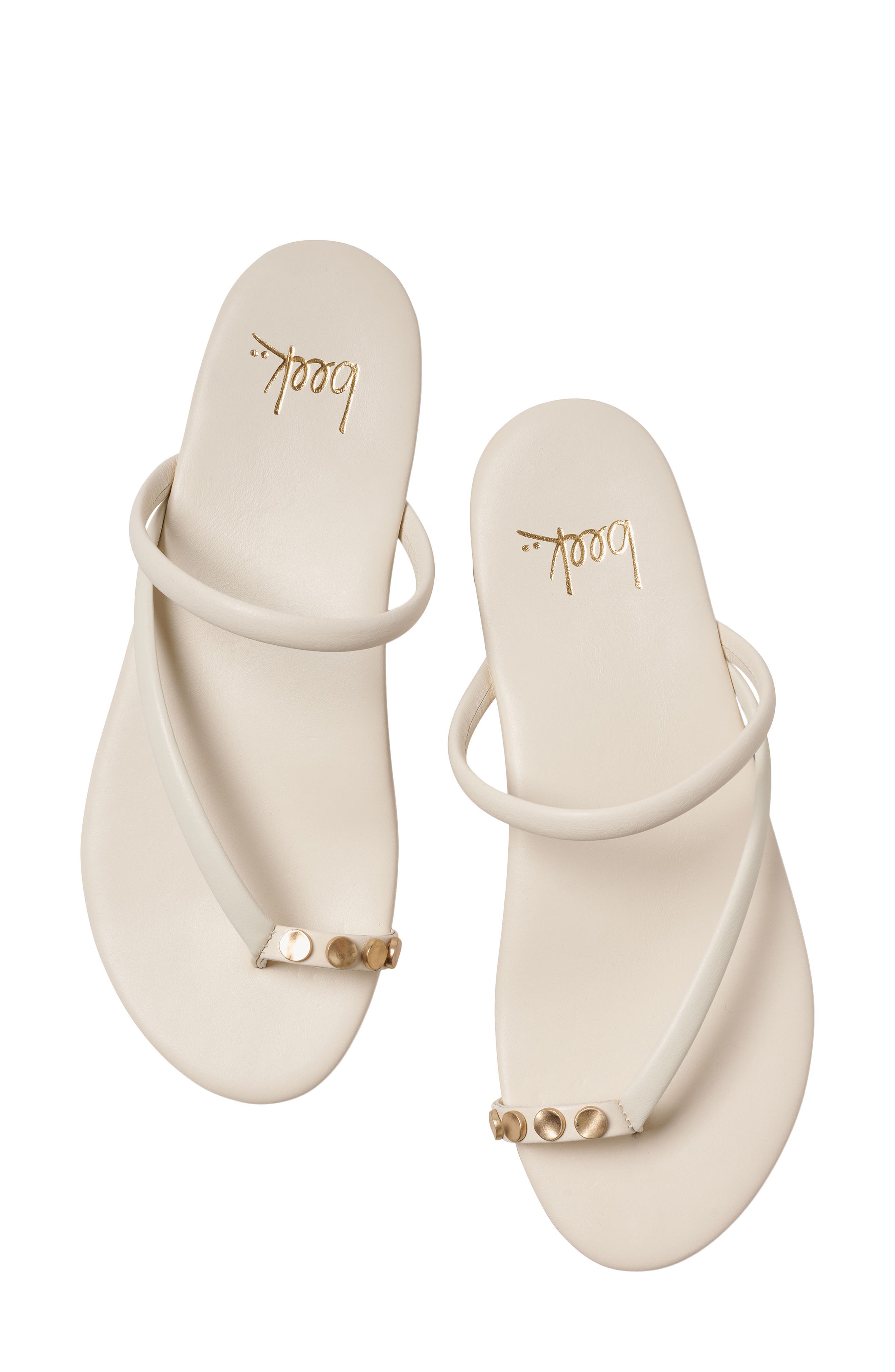 Starbird Studded Toe Ring Slide Sandal, Alternate, color, VANILLA