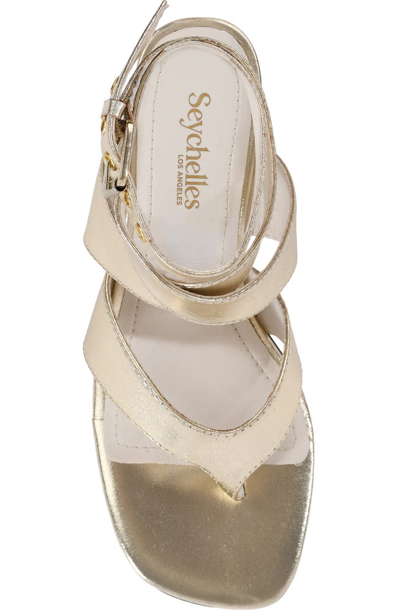 Seychelles Stroke of Luck Ankle Strap Sandal, Alternate, color, Gold