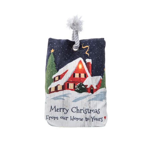 Merry Christmas Home Light-Up LED Weighted Door Stop