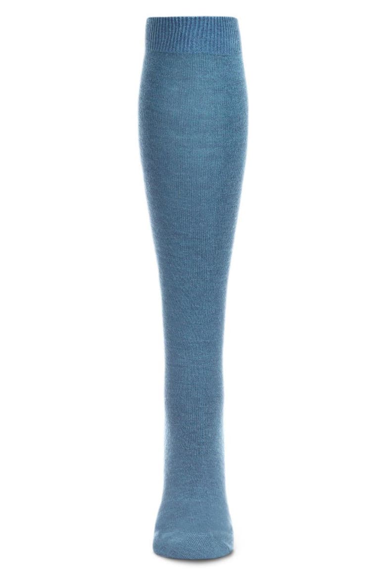Soft Knee High Socks, Alternate, color, BLUE HEATHER