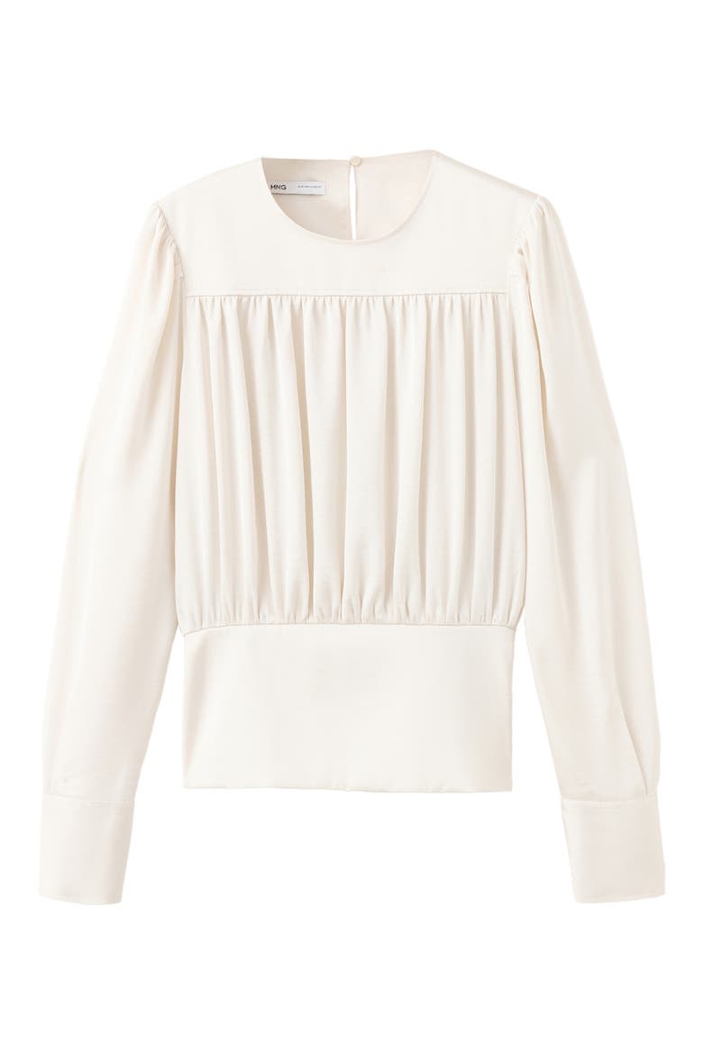 Goldy Balloon Sleeve Pleated Top, Main, color, ECRU