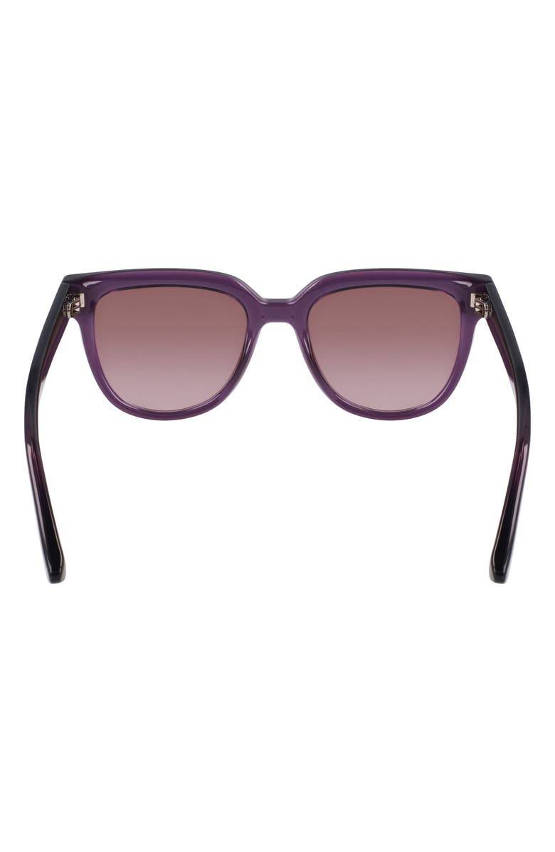 Longchamp Le Pliage 52mm Round Sunglasses, Alternate, color, Transparent Plum