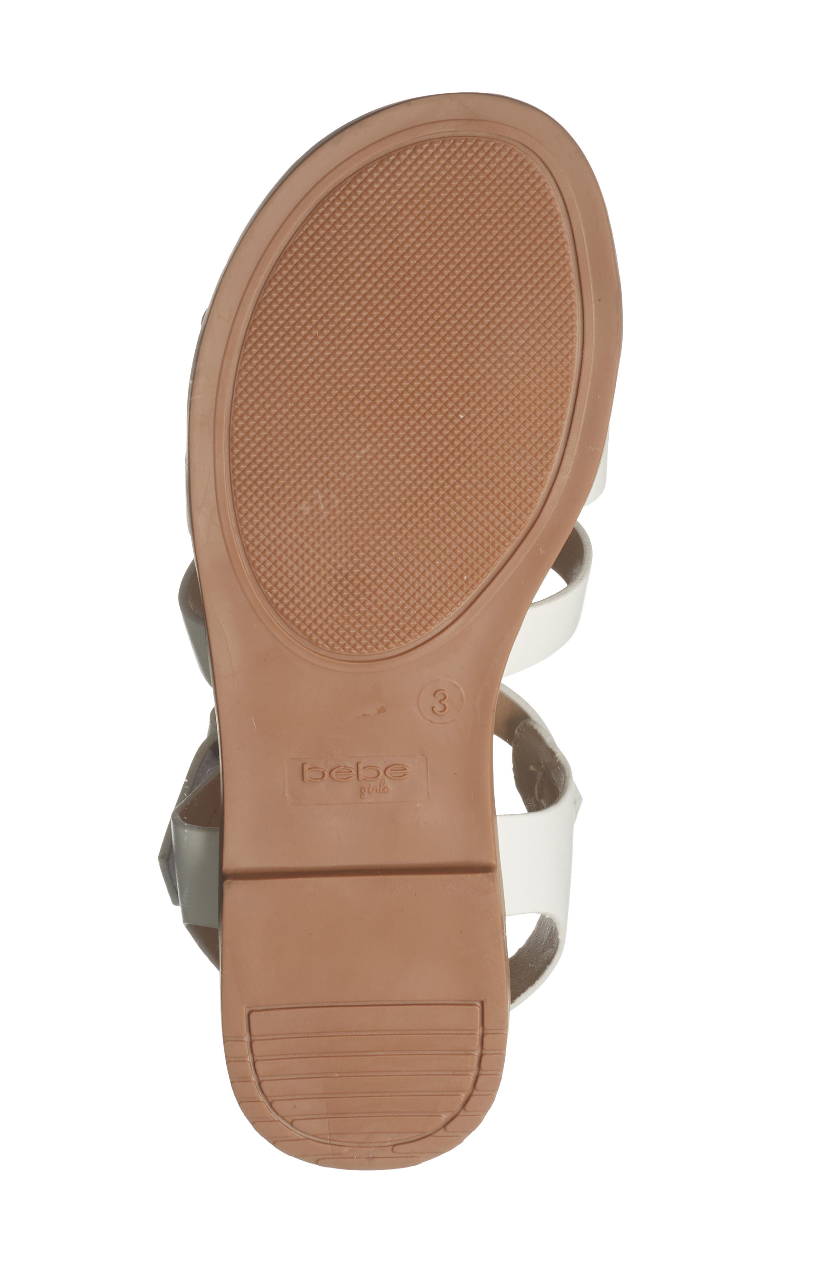 bebe Kids' Strawberry Sandal, Alternate, color, White