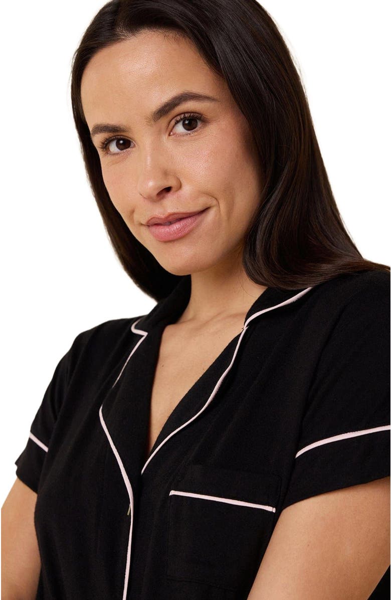 The Cat's Pajamas Pima Knit Short Set, Alternate, color, Midnight