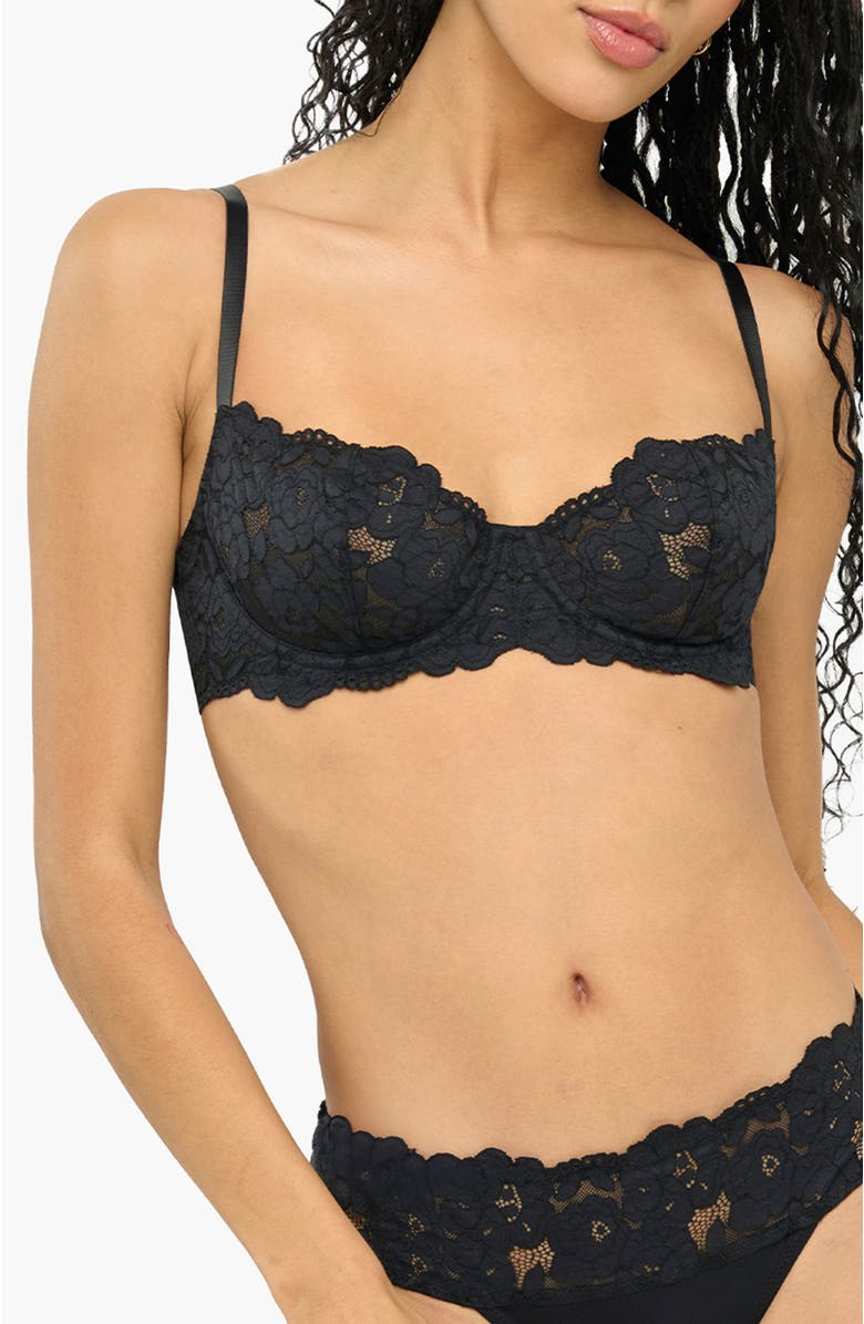 Cosabella Romanza Balconette Bra, Main, color, Black